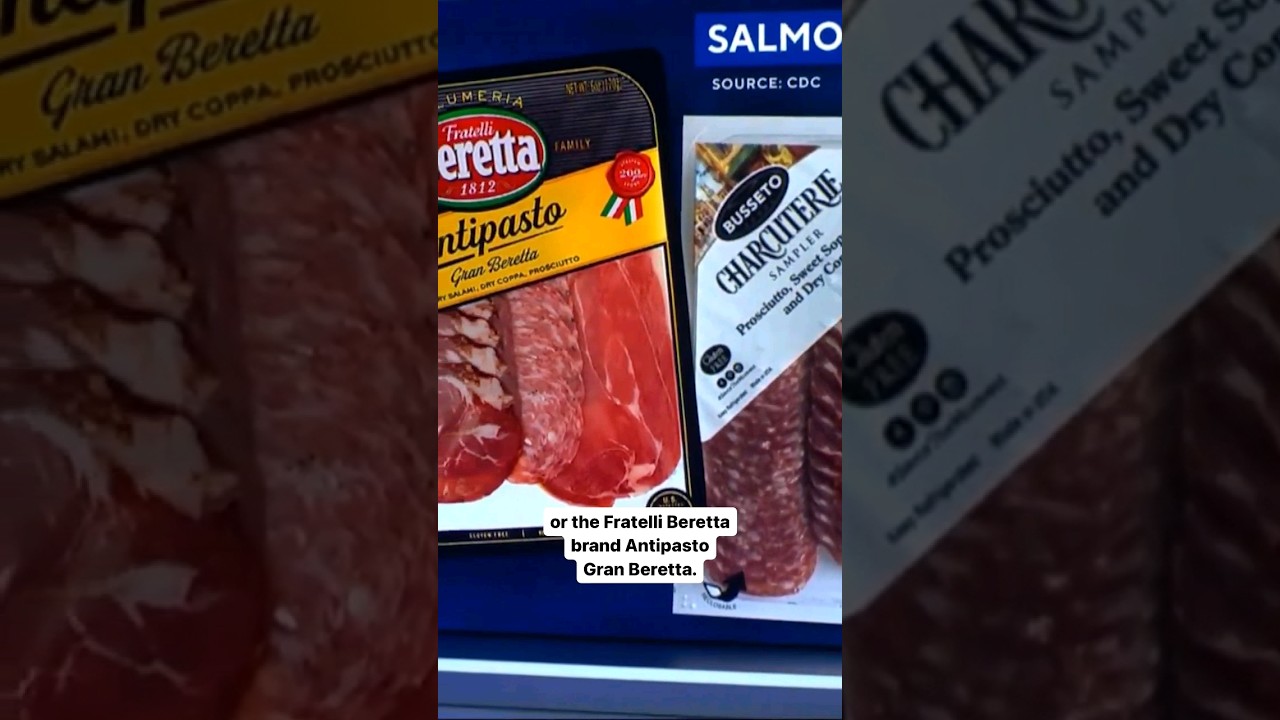 Salmonella poisoning linked to charcuterie meat trays #shorts