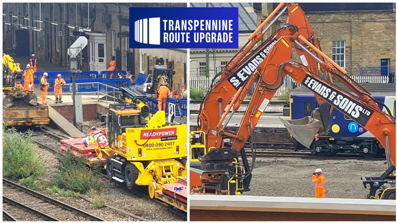 TRU LATEST 👷‍♀️ Sidings lifted and platform partly dug up at Huddersfield Station 
