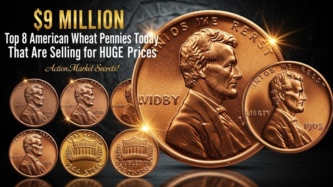 Top 8 Rare American Wheat Pennies Today That Are Selling for HUGE Prices – Action Market Secrets!
