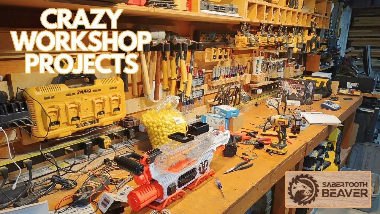 CRAZY GARAGE WORKSHOP PROJECTS WE'VE DONE OVER THE PAST FEW YEARS!