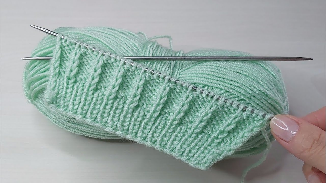 İki şiş kolay örgü model anlatımı ✅crochet knitting