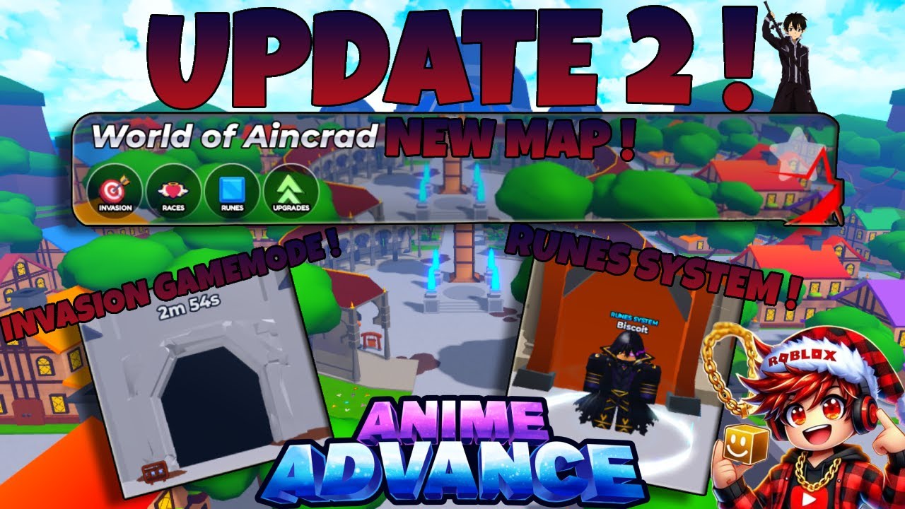 Вышло второе обновление Anime Advance! Новый мир + система рун + анонс новой расы! 😱🔥