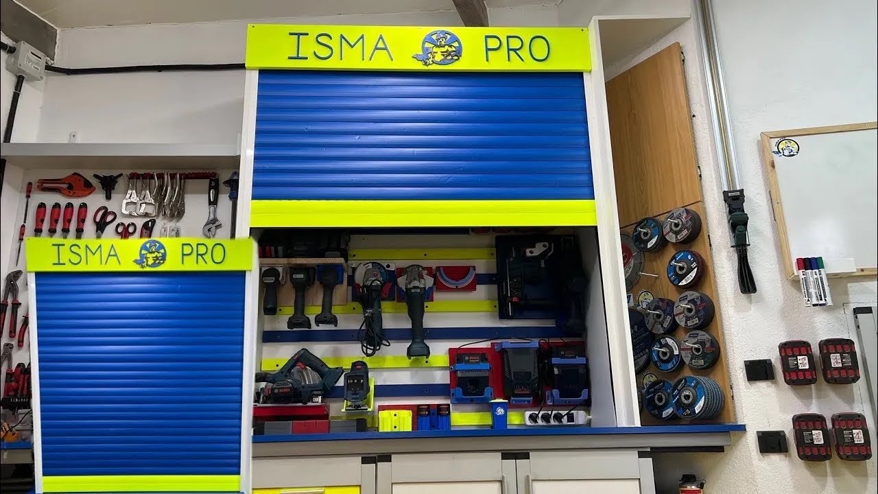 como hacer MUEBLE con PERSIANA ELECTRICA para TALLER #ismapro #makersespaña #diy #bosch #maker