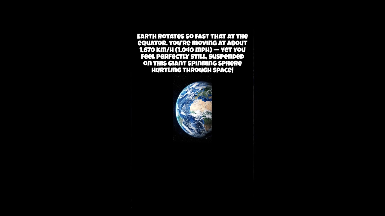 Have you ever wondered why we don't feel Earth rotating at 1600 mph?#space #earth #universe #science