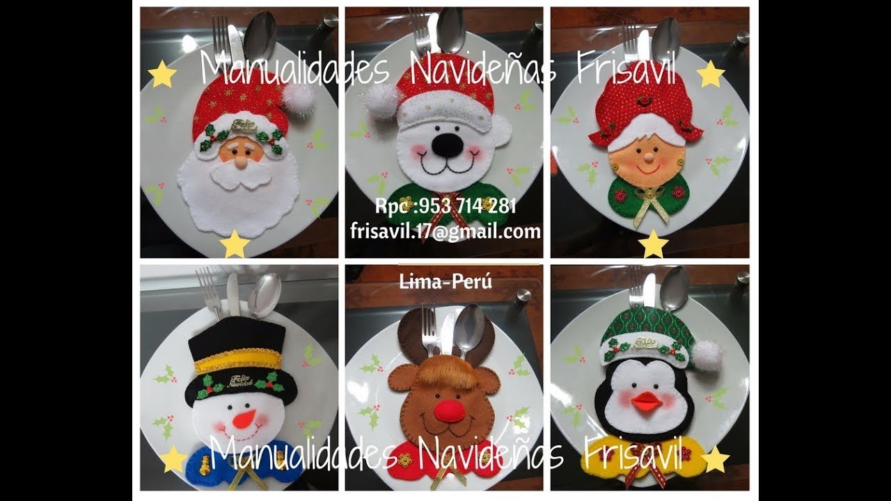 Portacubiertos Navideños Frisavil - Venta Navideña #navidad