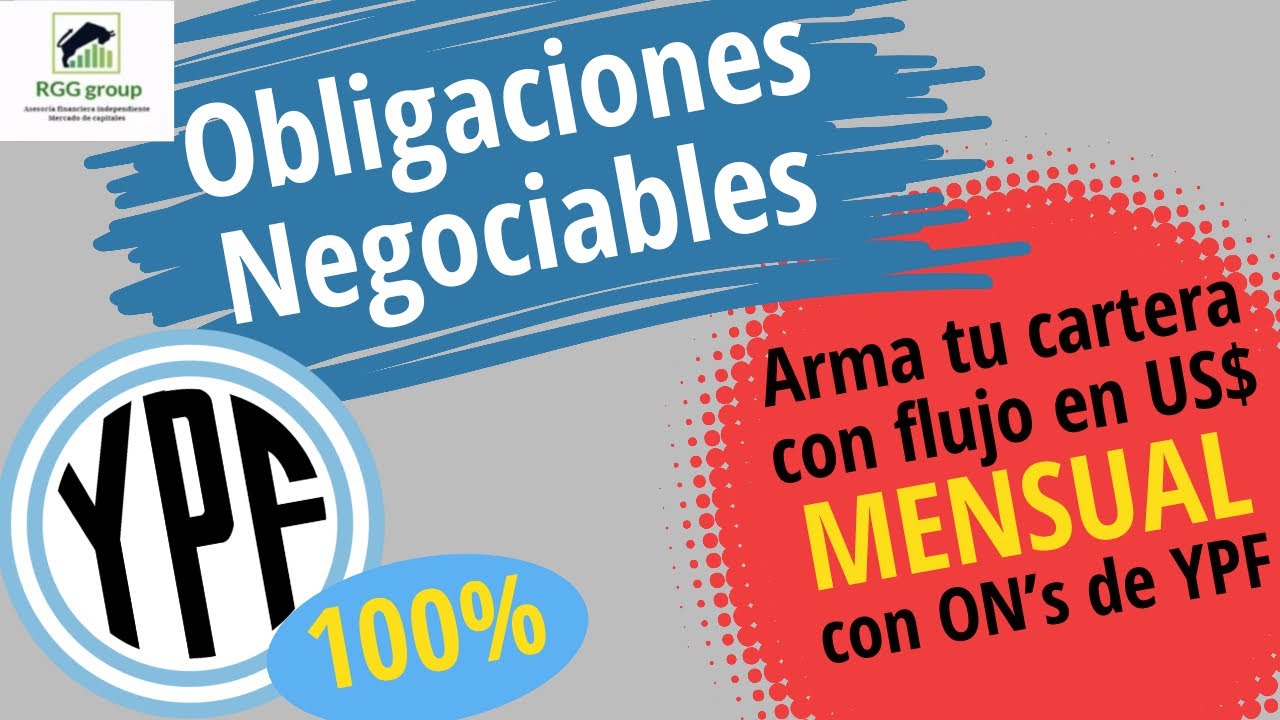 💥Obligaciones Negociables de YPF💥 Arma tu cartera con FLUJO MENSUAL en DOLARES ✅