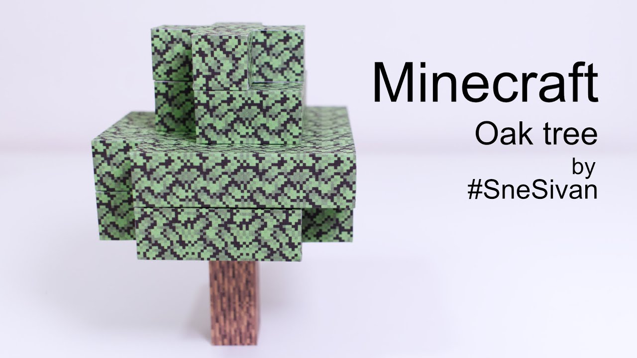DIY Minecraft - Oak tree - Papercraft