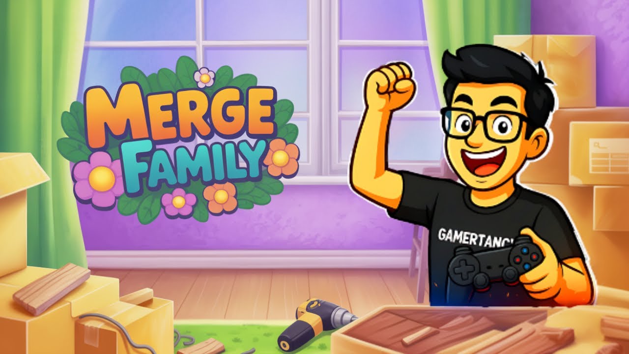 Merge Family Game 🧩 Fast Merging and Surprising Home Upgrades | Gamertancy
