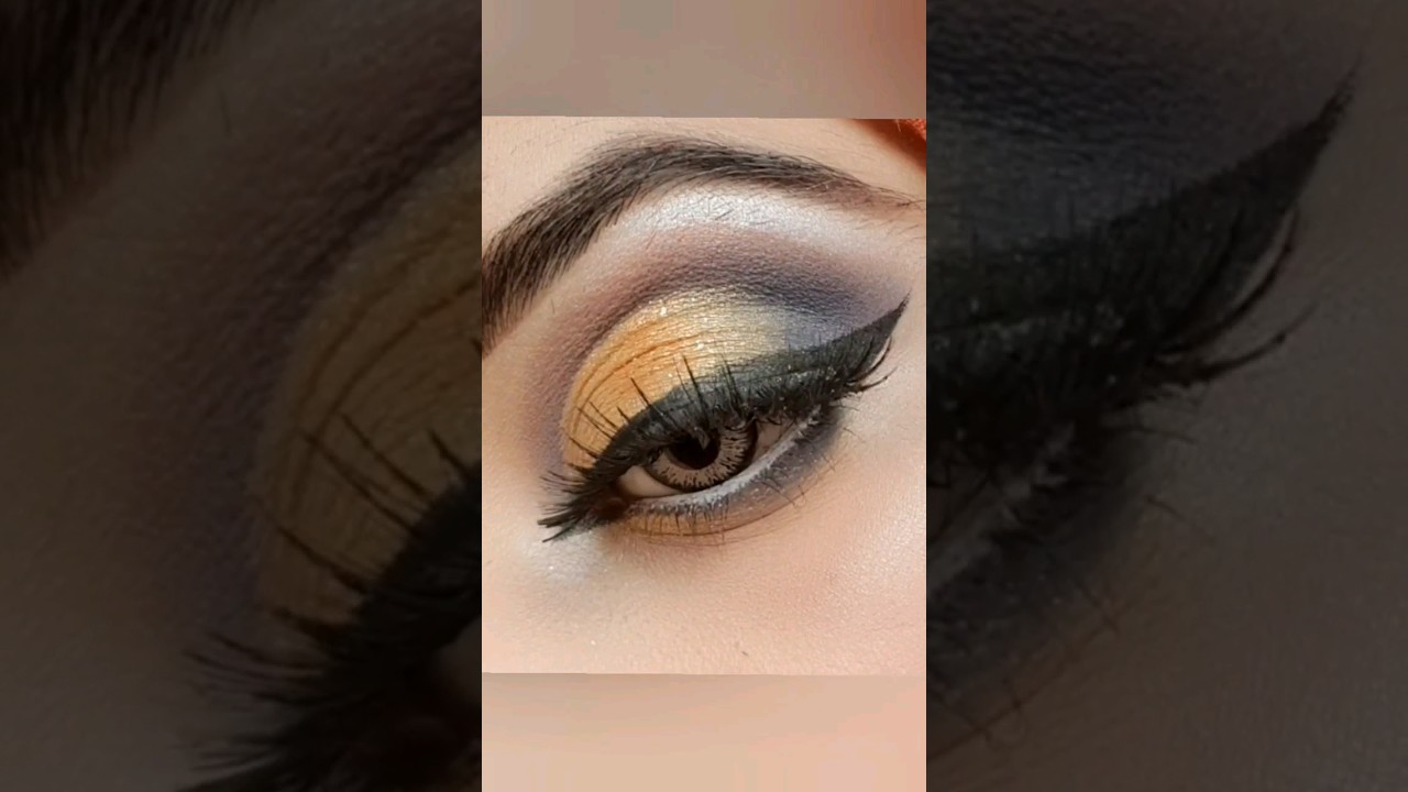 Golden & Blue Eye Makeup Tutorial 