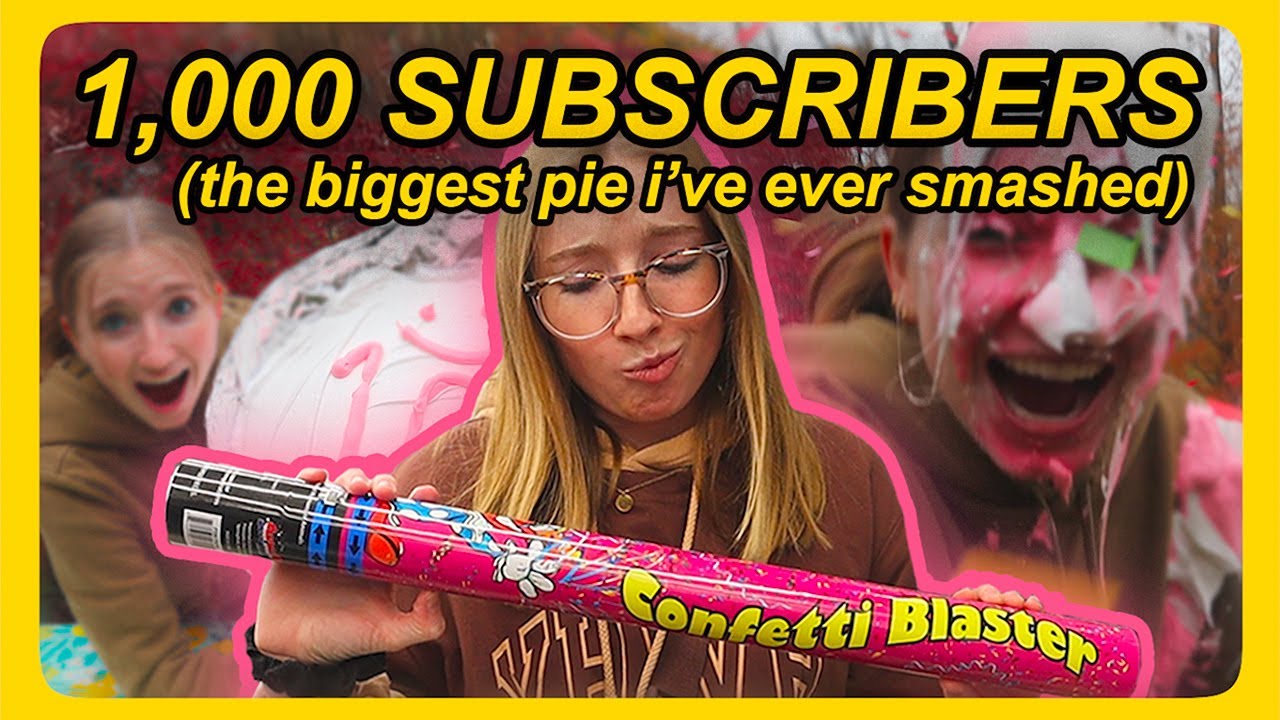 CELEBRATING 1,000 SUBSCRIBERS (and smashing a massive pie in my face)