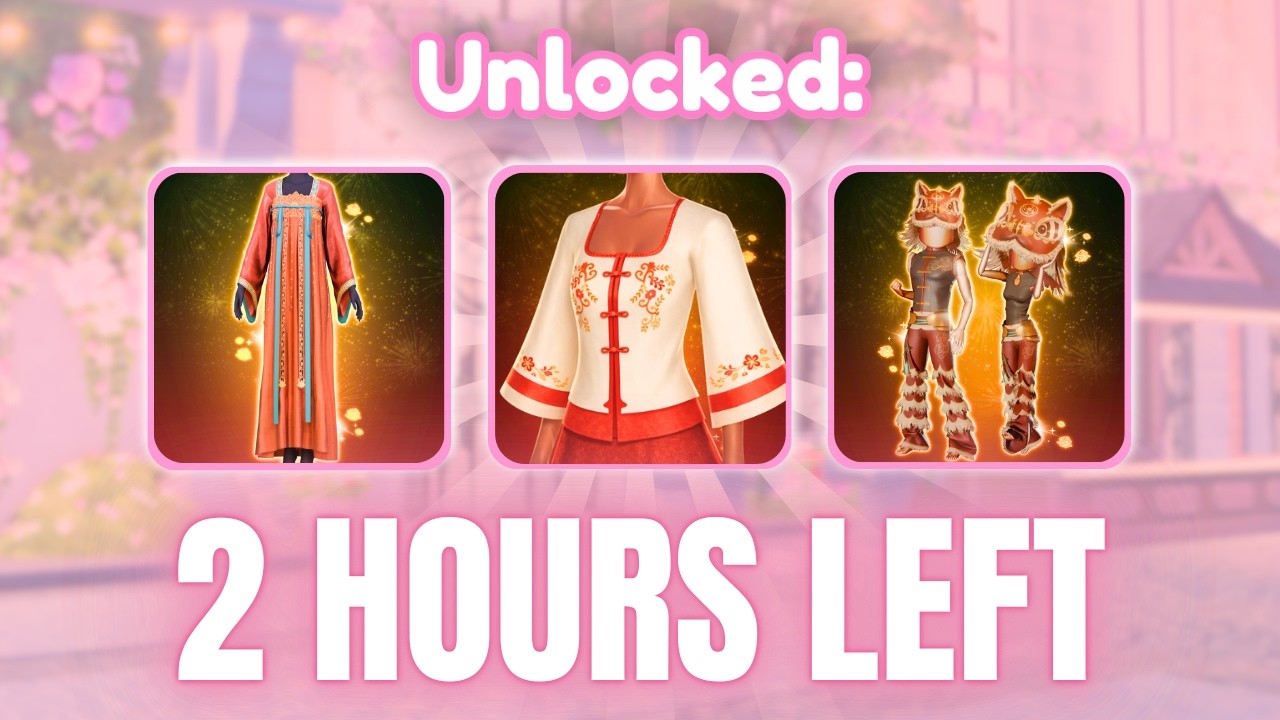 *2 HOURS LEFT* TO GET *NEW CODES* & HIDDEN ITEMS IN LUNAR NEW YEAR UPDATE IN DRESS TO IMPRESS