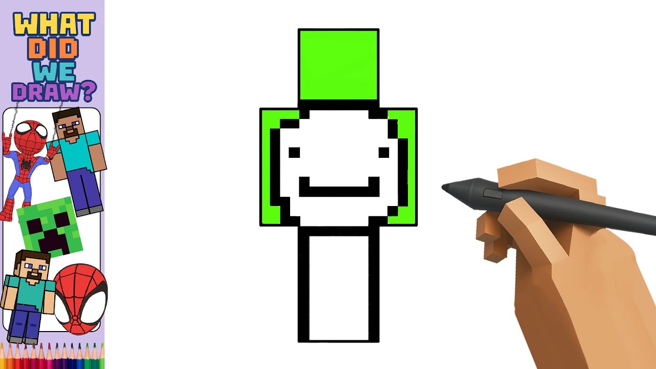 How to Draw Minecraft DREAM SKIN – Easy Step by Step Tutorial