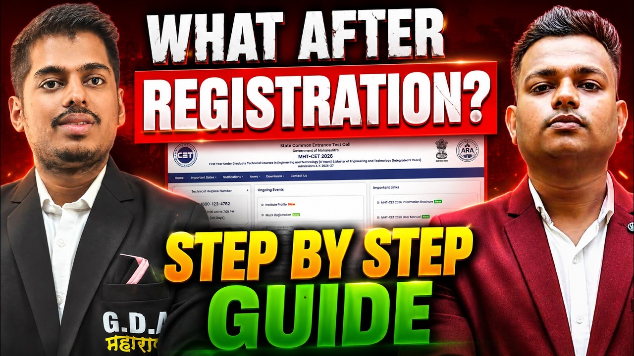 ⚠️ Registration Ho Gaya? Ab Ye Steps Bilkul Miss Mat Karna! | MHT CET 2026