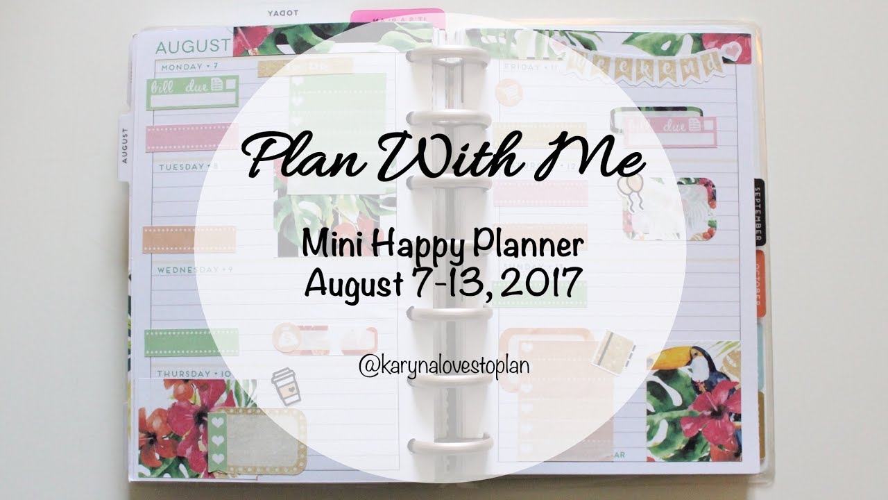 Plan With Me Mini: August 7-13, 2017