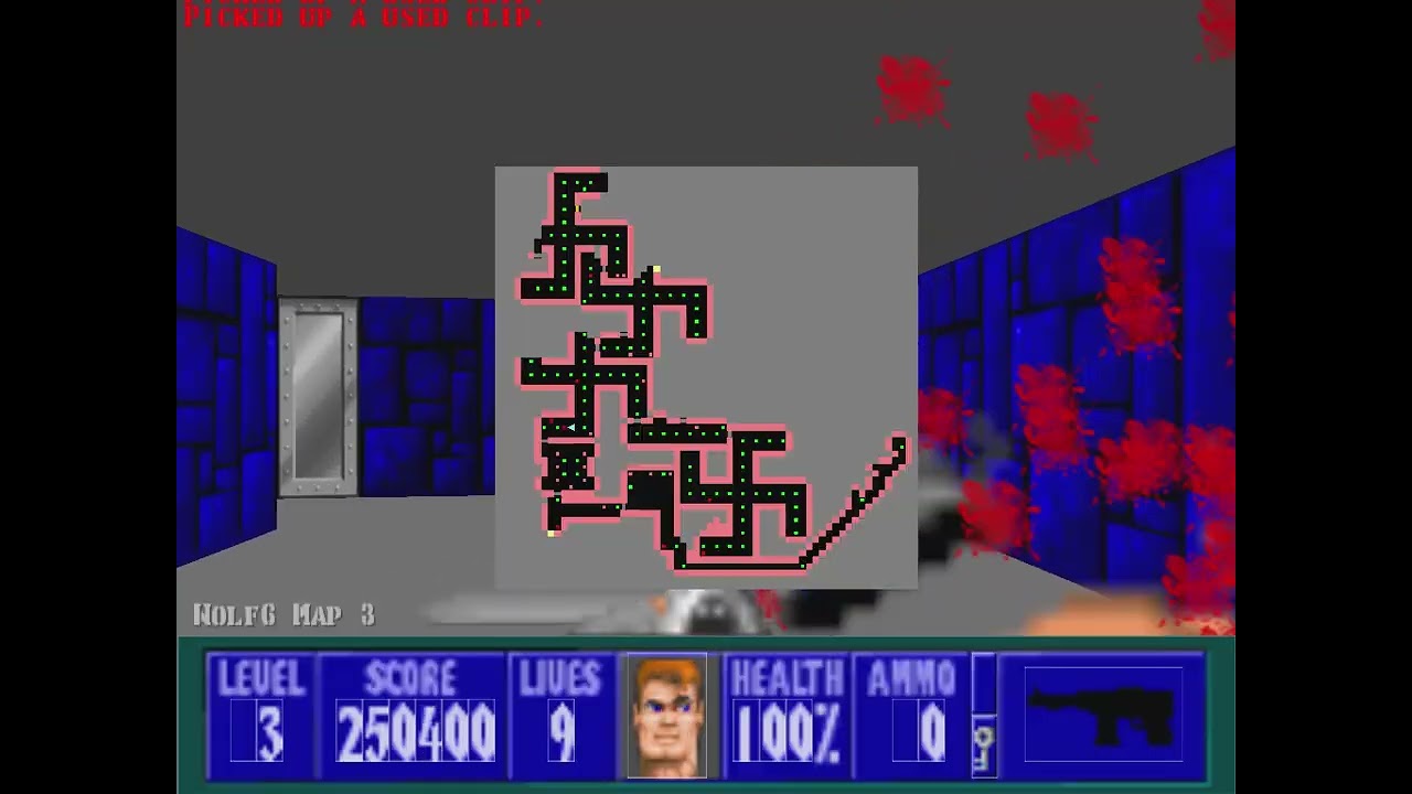 Прохождение Wolfenstein 3D Эпизод 6 Конфронтация 3 уровень #49