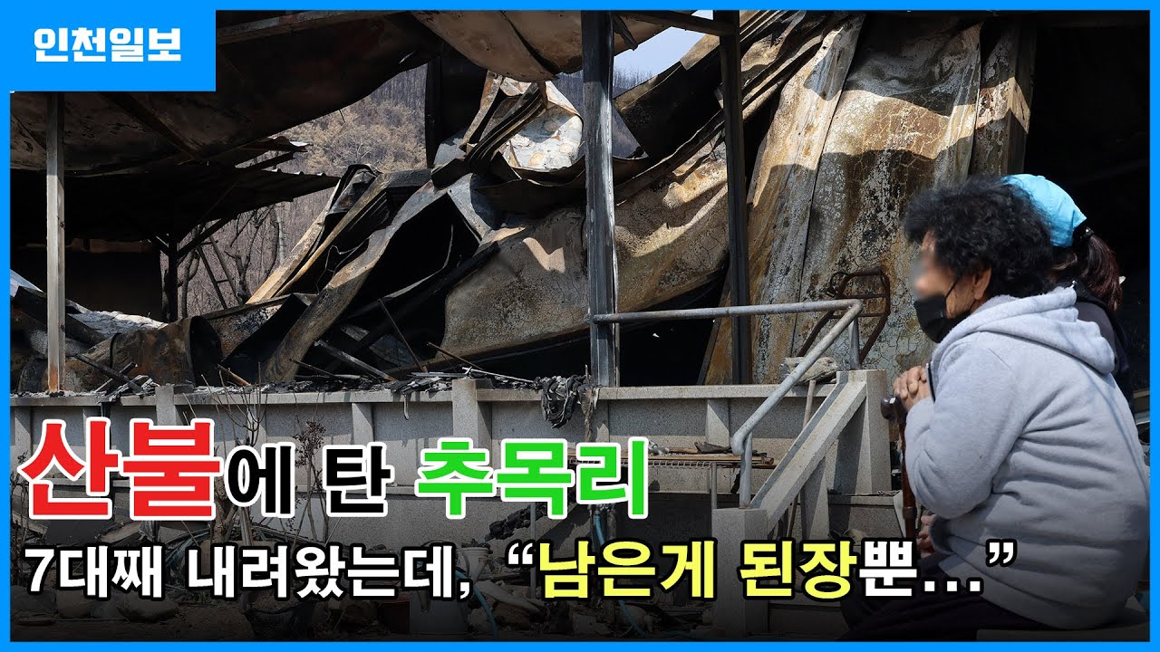 [타들어간 삶, 무너진 일상] 7대가 대대로 살아온 집에 남은건 깨진 #장독대  된장뿐.. - 안동 추목리