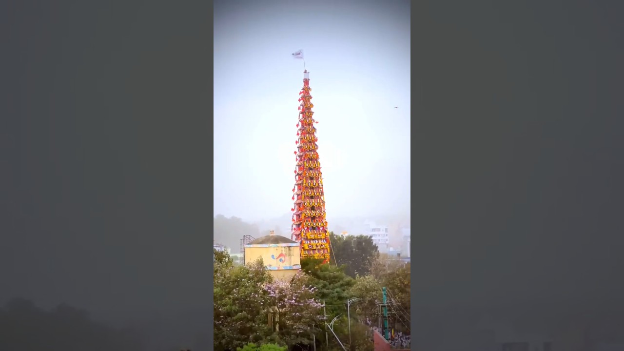 huskur jatra huge crowd 🙏#jatra #crowd #chariots_of_fire tallest chariot 🙏