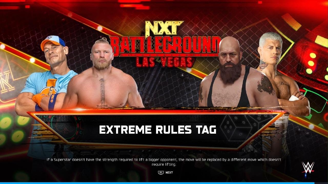 EXTREME RULES SIN LÍMITES 🔥John Cena & Brock Lesnar vs Cody Rhodes & Big Show | WWE 2K25 | OhPorDios
