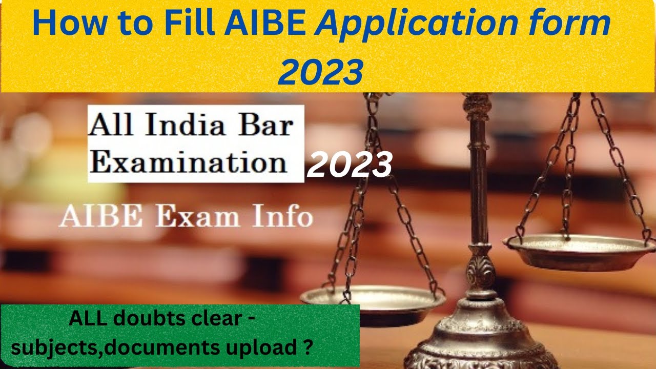 How to Fill AIBE Application form 2023|Detailed Video #law #advocate #aibe2022 #aibeexamxvi #aibe17