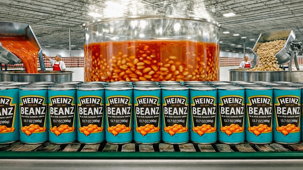 Inside the Heinz Baked Beans Factory 🏭 | How Millions of Cans Are Made Every Day 🥫🔥