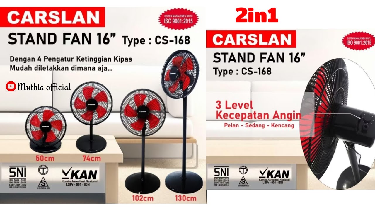 Kipas angin carslan 2in1 168