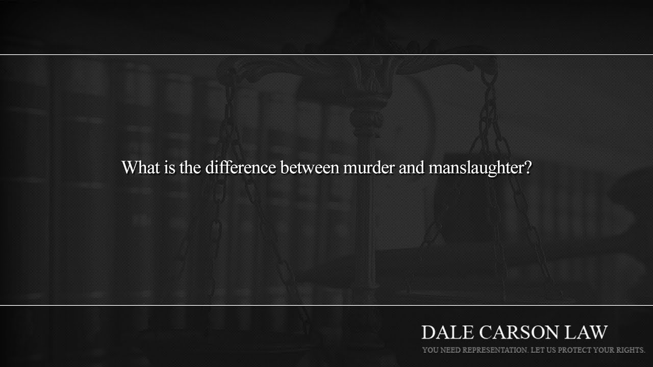 What is the difference between murder and manslaughter?