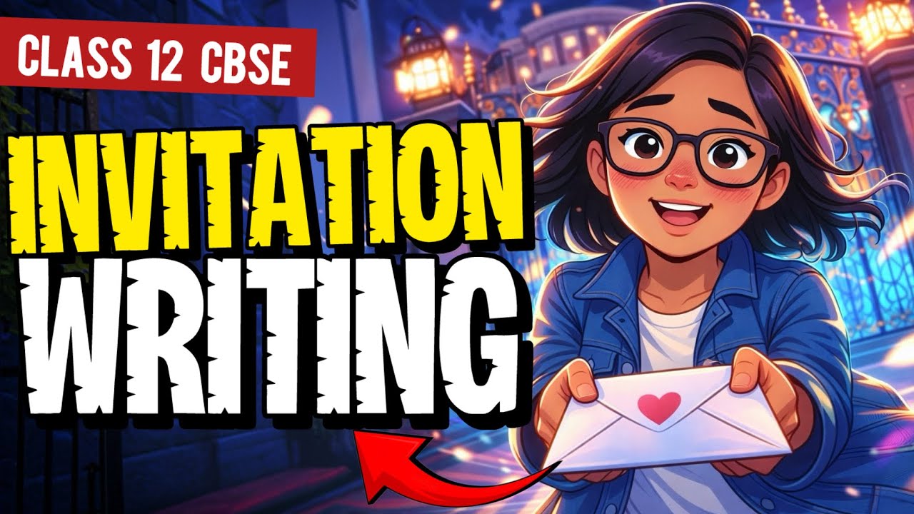 Class 12 english invitation writing in 5 minutes 🔥