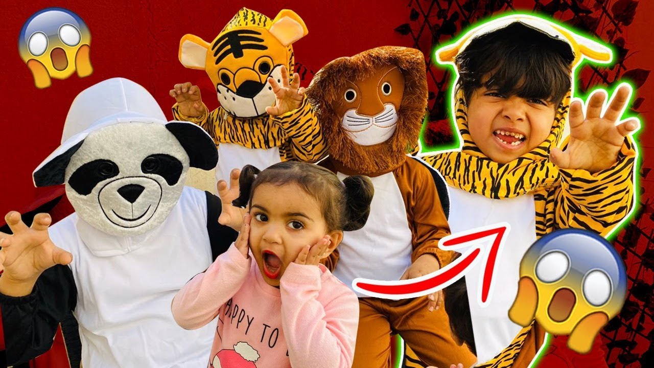 حمودي صار نمر ومقلب اخوانه شوفو وش صار😱🐅