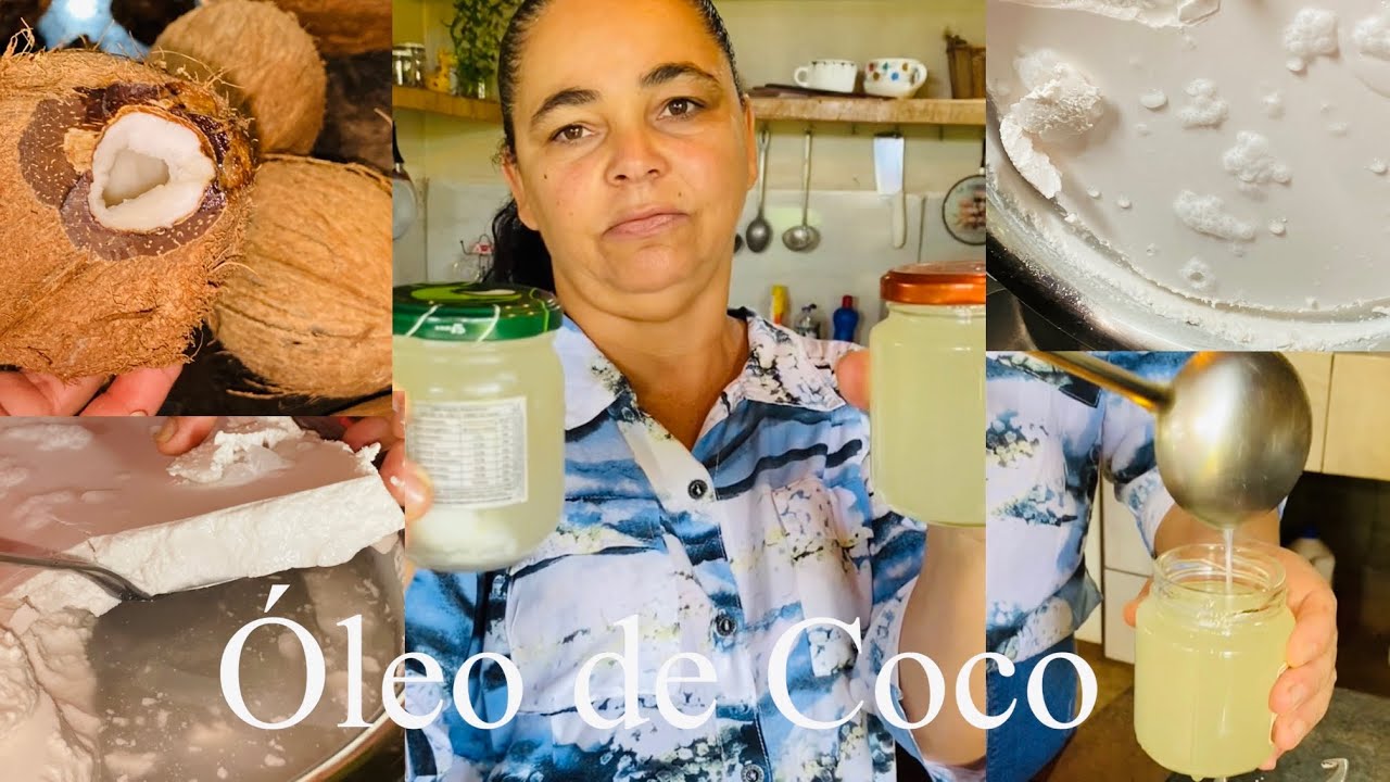 Como tirar o óleo de coco 🥥 Receita caseira  e muito fácil de fazer 