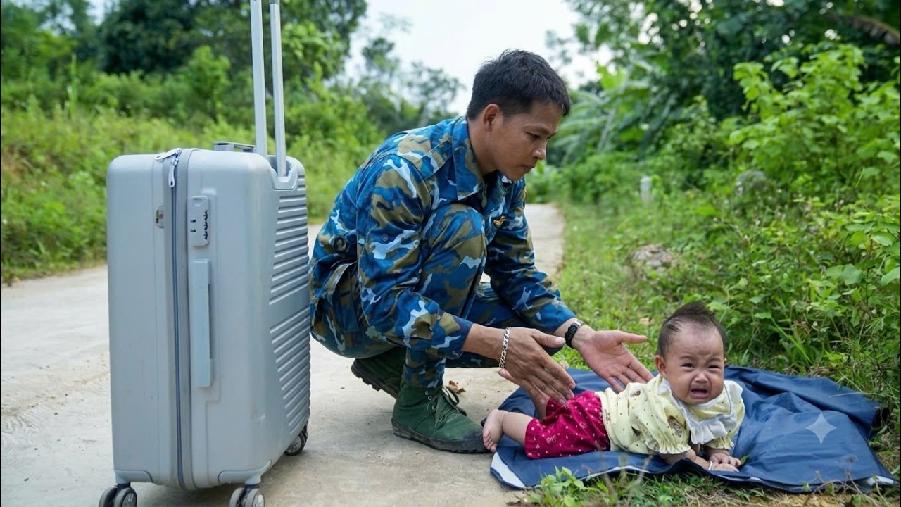 Full video: A 5-month-old baby girl abandoned by the roadside is helped by a veteran.