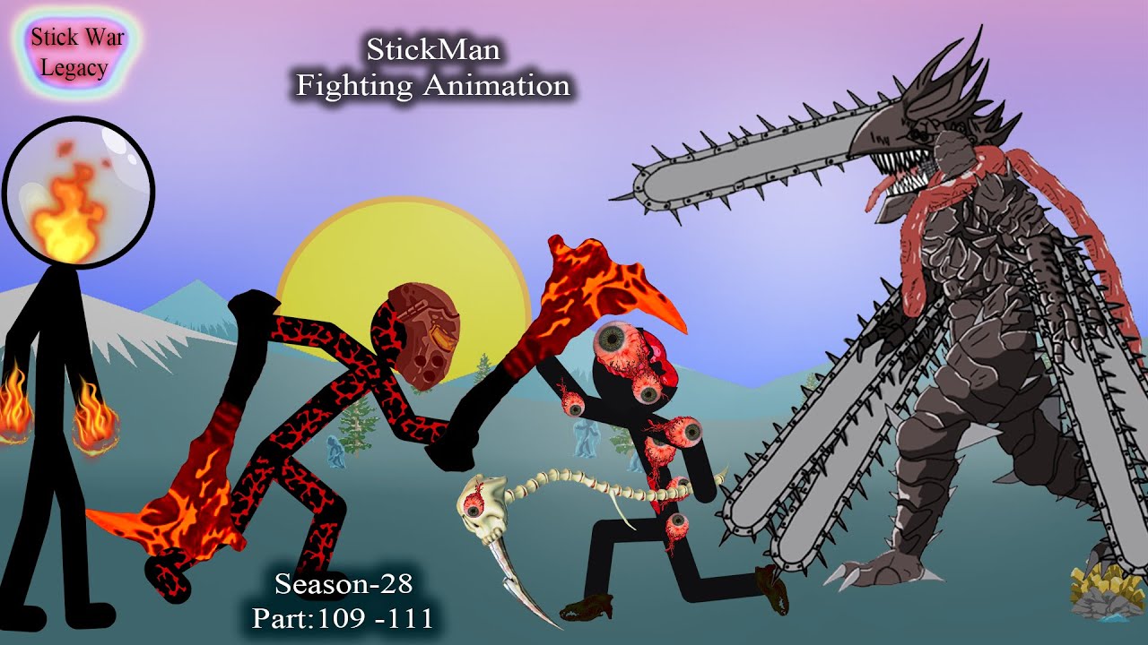 StickMan Fighting Animation - Season 28 -  Part 109 - 111 - StickWar Legacy