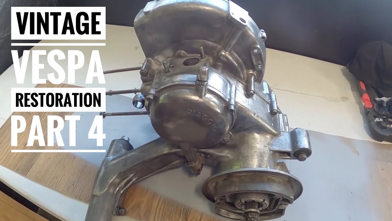 Vespa scooter restoration , part 4 splitting the Engine