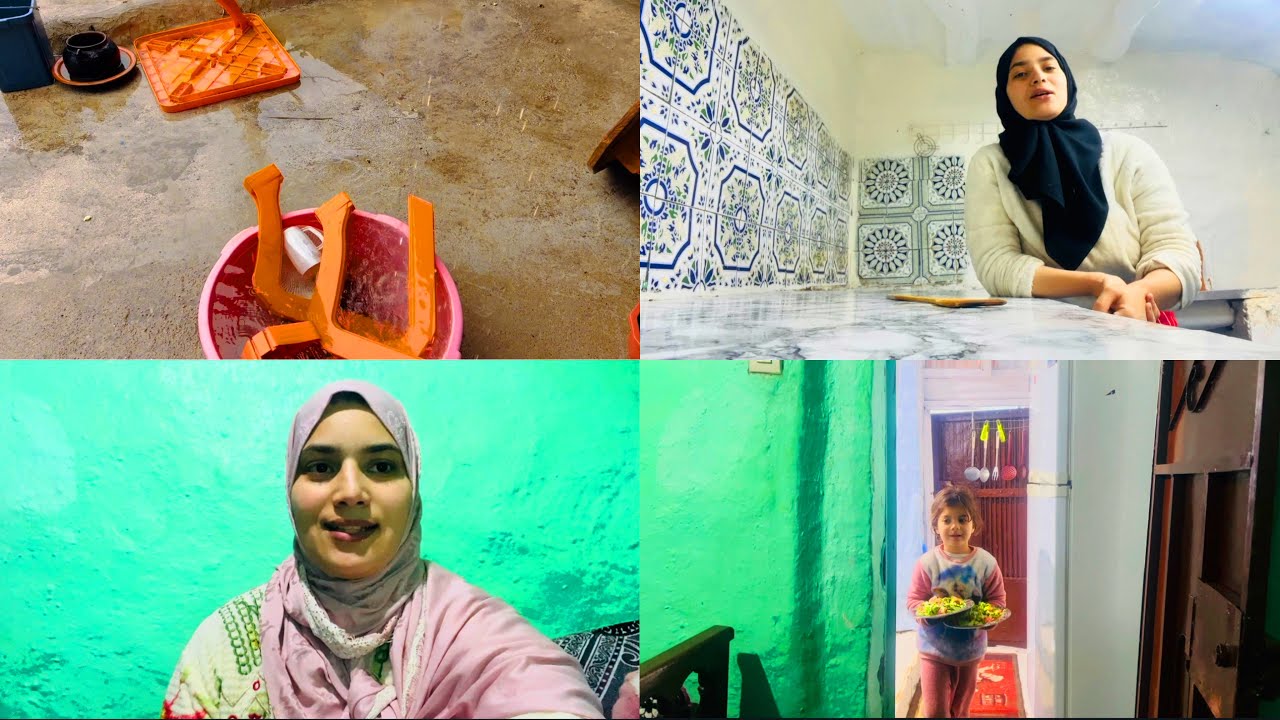 سلمى والعروسة الجديدة متعونين / والكوزينة القديمة هاشنو عملت فيها