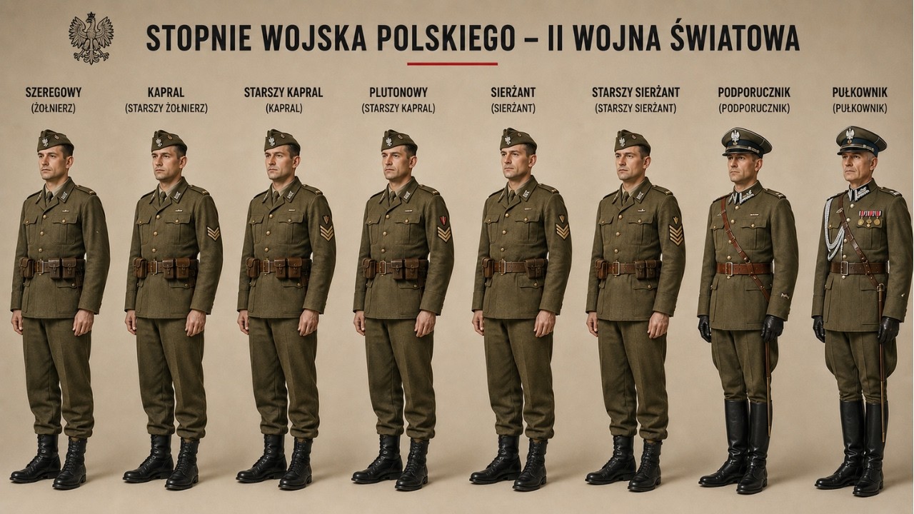 Wszystkie stopnie Wojska Polskiego z okresu II wojny światowej &ndash; wyjaśnione