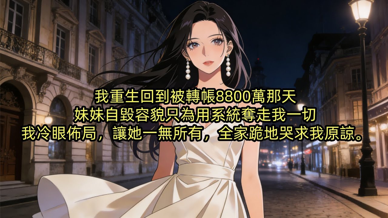 我重生回到被轉帳8800萬那天｜妹妹自毀容貌只為用系統奪走我一切，我冷眼佈局，讓她一無所有，全家跪地哭求我原諒。#重生 #一口氣看完 #小說#故事