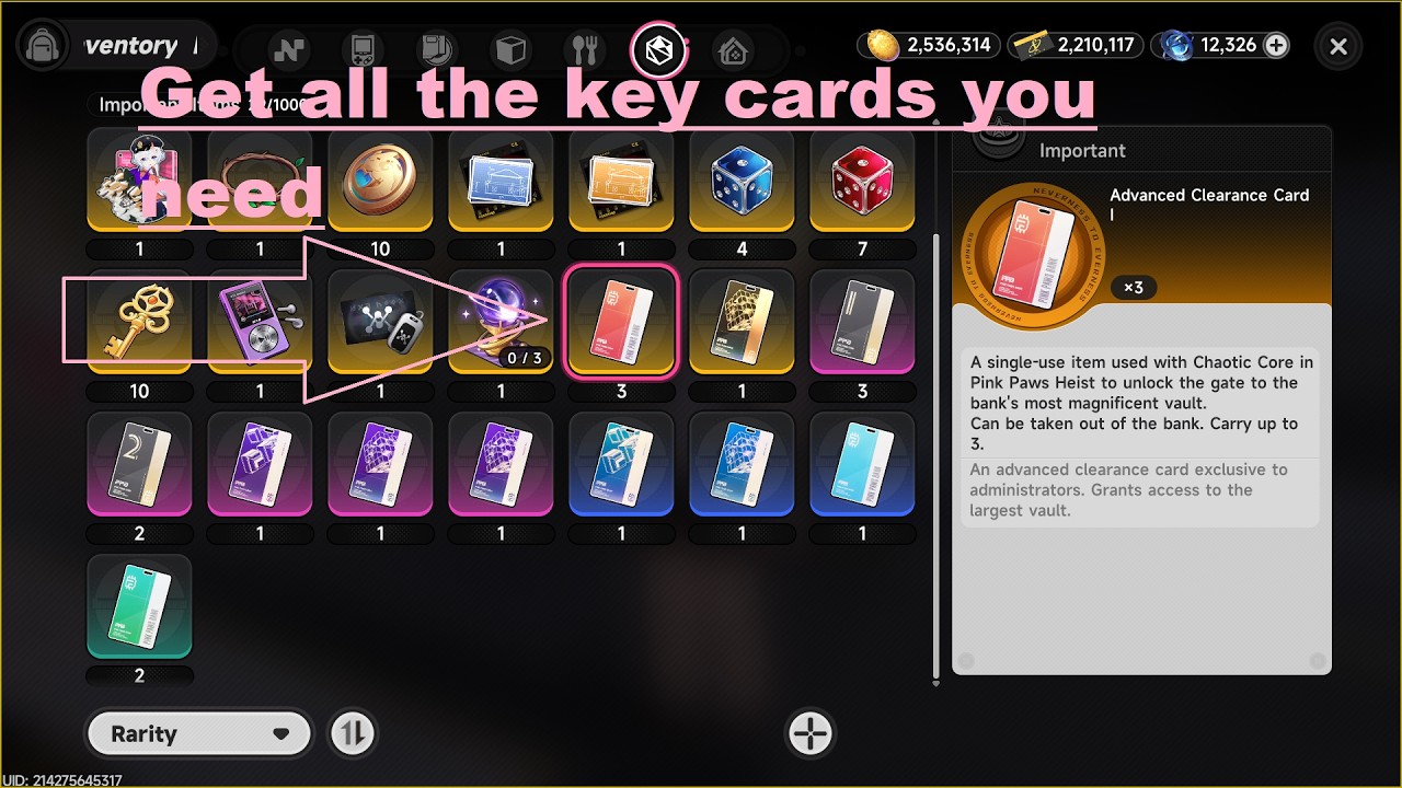 Heist all key card locations NTE