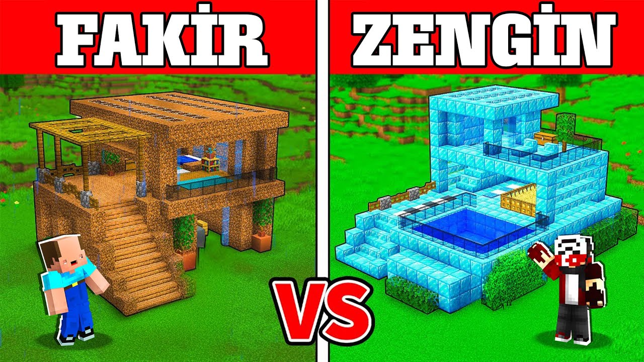 Balon Kafa Evi VS Ters Maske Evi - Minecraft