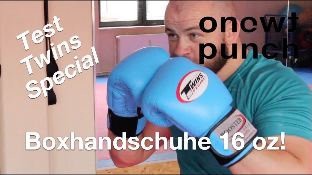 Boxhandschuhe 16 oz Twins Test One Two Punch optimal für Training Kickboxen Muay Thai - Sport.