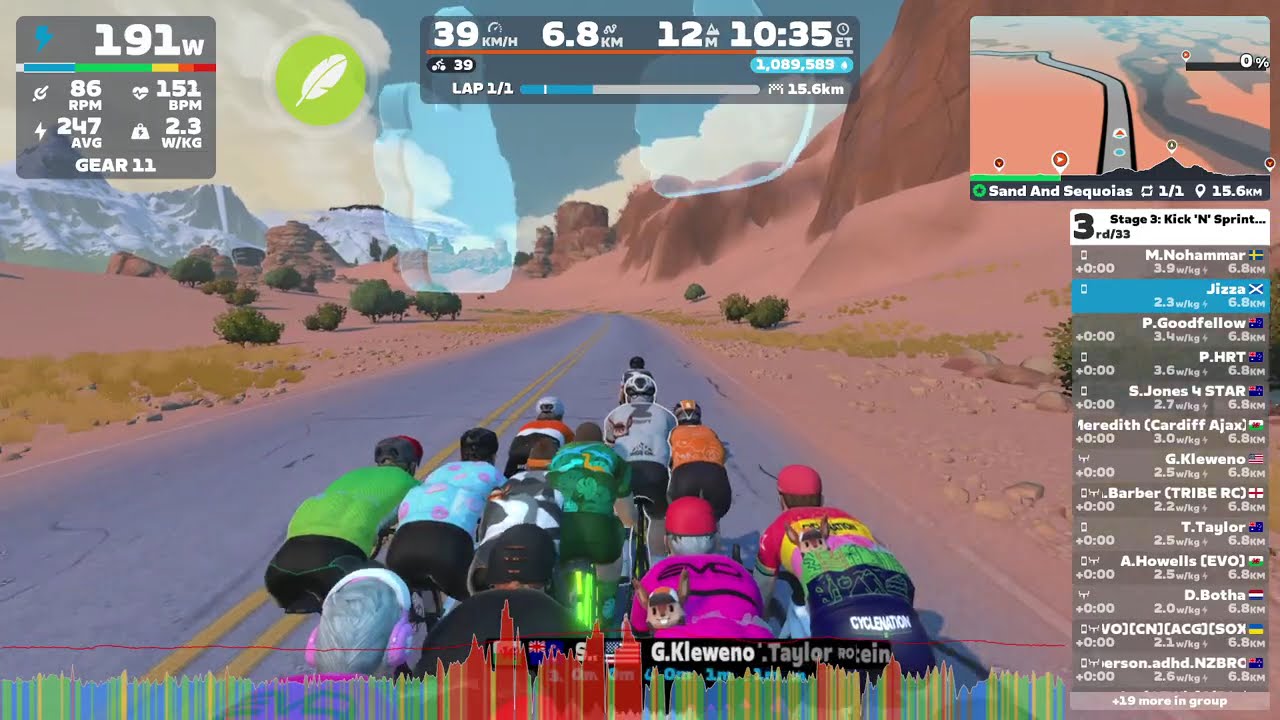 Zwift - Sand And Sequoais (2nd Attempt) #ZwiftRacing #Zwift