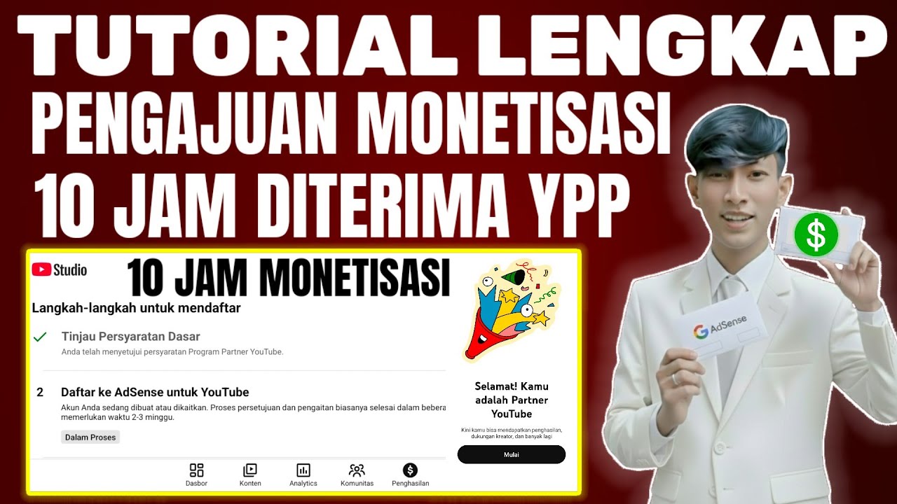 TUTORIAL LENGKAP PENGAJUAN MONETISASI 500 Subscribe 3000 Jam tayang | 10 Jam Monetisasi