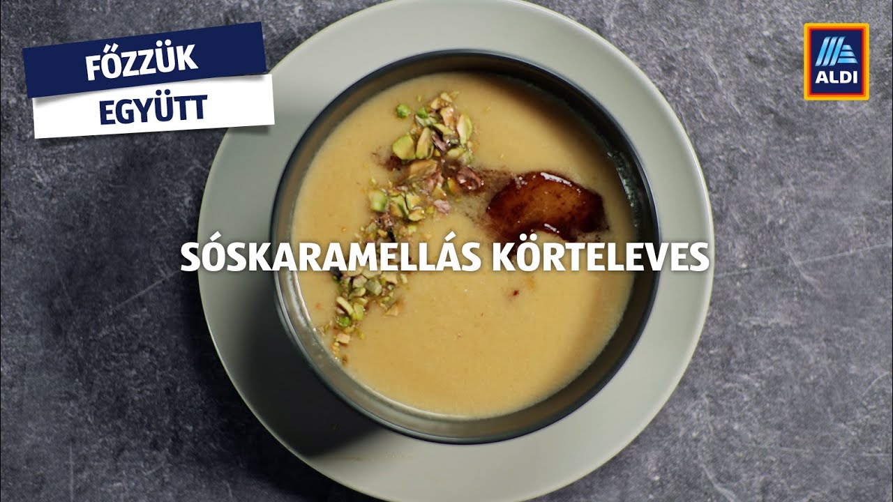 Sóskaramellás körteleves