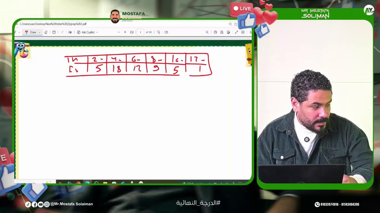 لايف Final Revision الصف الثاني الإعدادي | مستر مصطفى سليمان