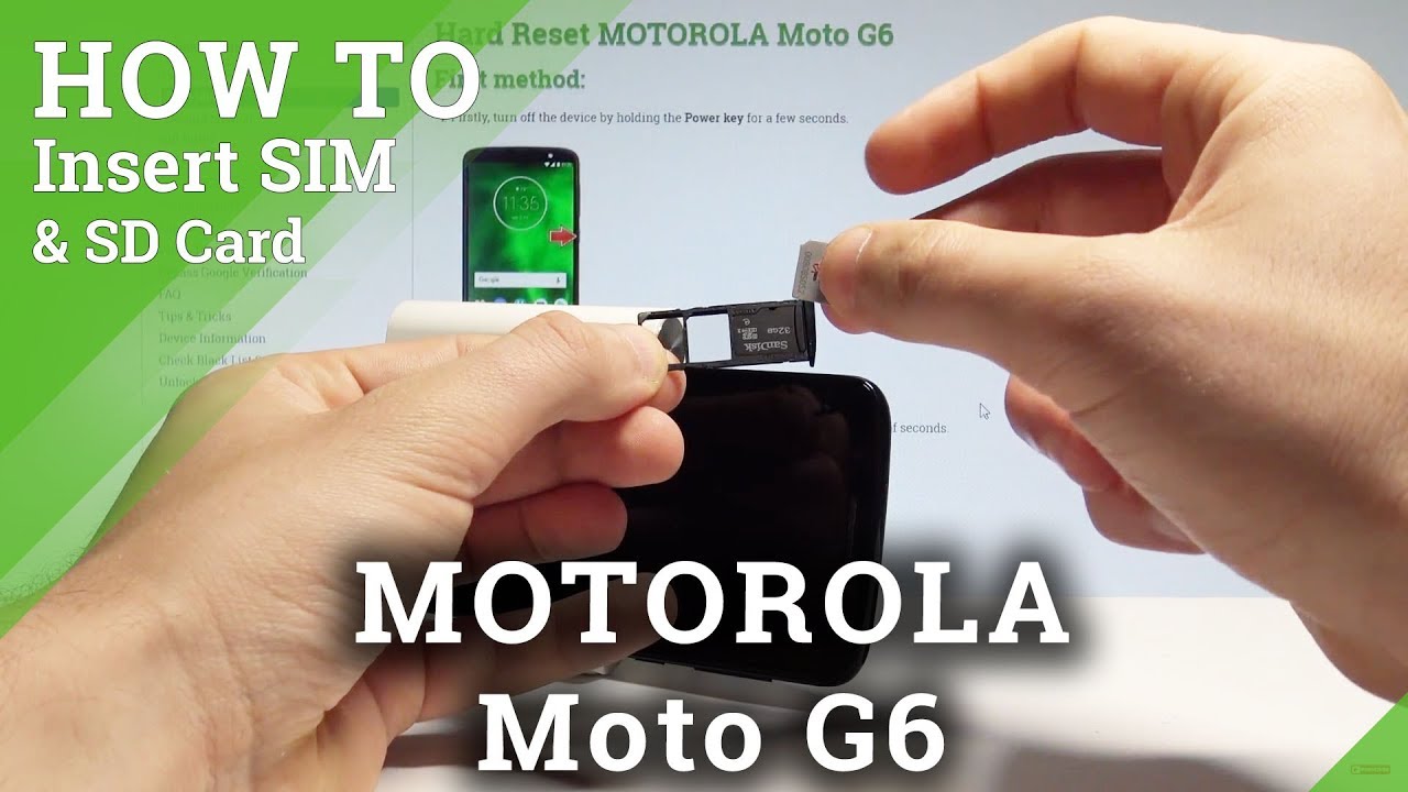 How to Insert SIM and SD in MOTOROLA Moto G6 - Set Up SIM & SD |HardReset.Info