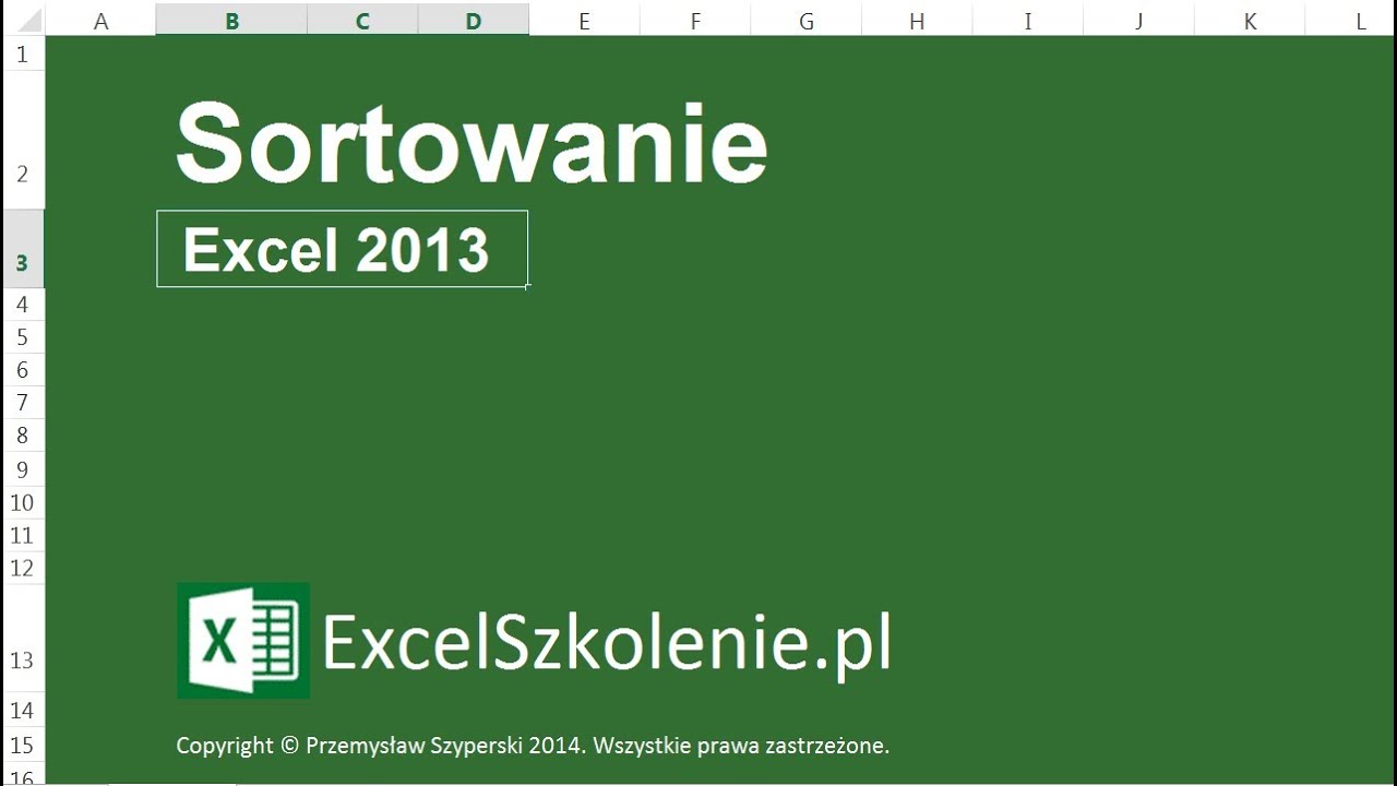 Sortowanie - Kurs: Excel Podstawy
