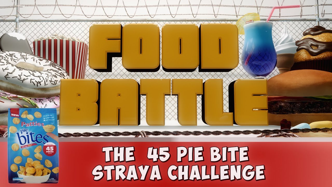 The 45 Pie Bite Straya Challenge | FOOD BATTLE!