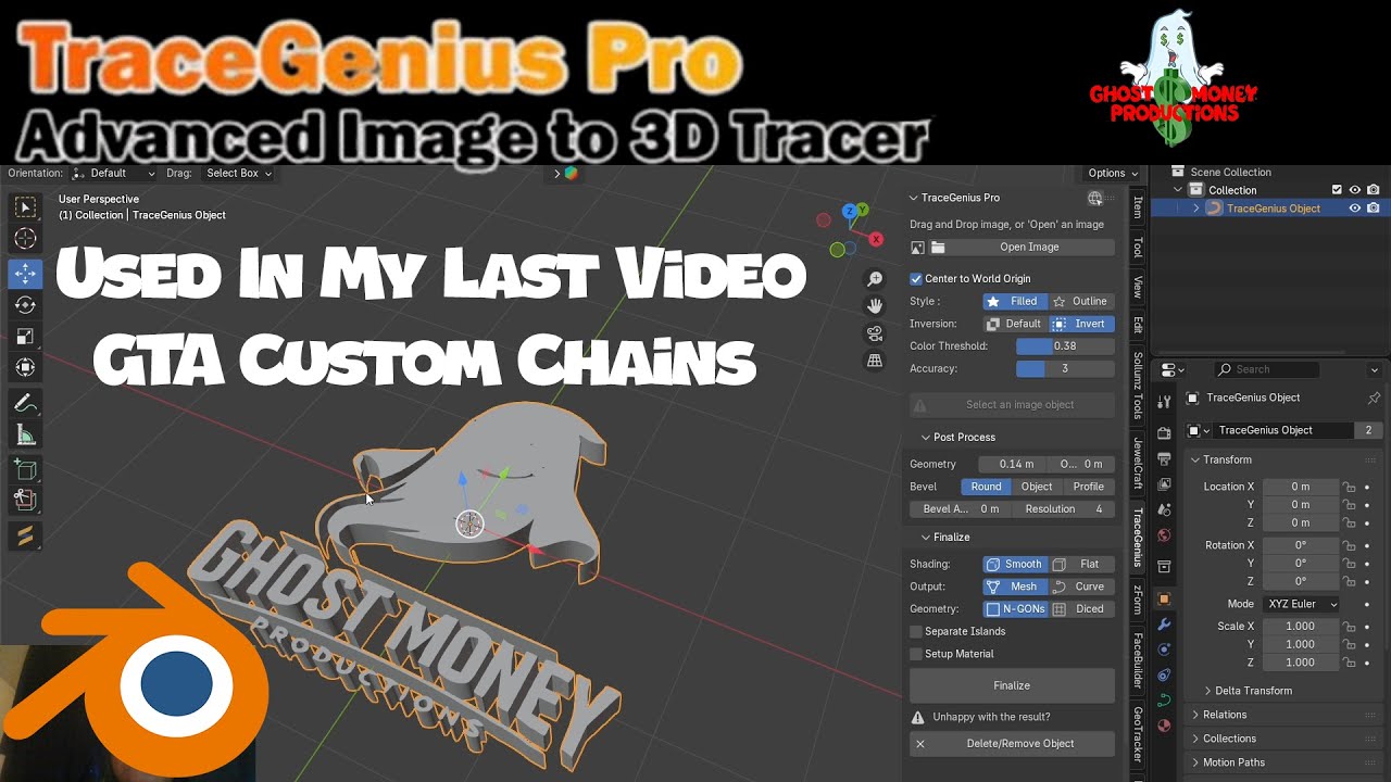 Tracegenius Pro 4.2 Advanced 2D Image To 3D Mesh Tracer Used For GTA V