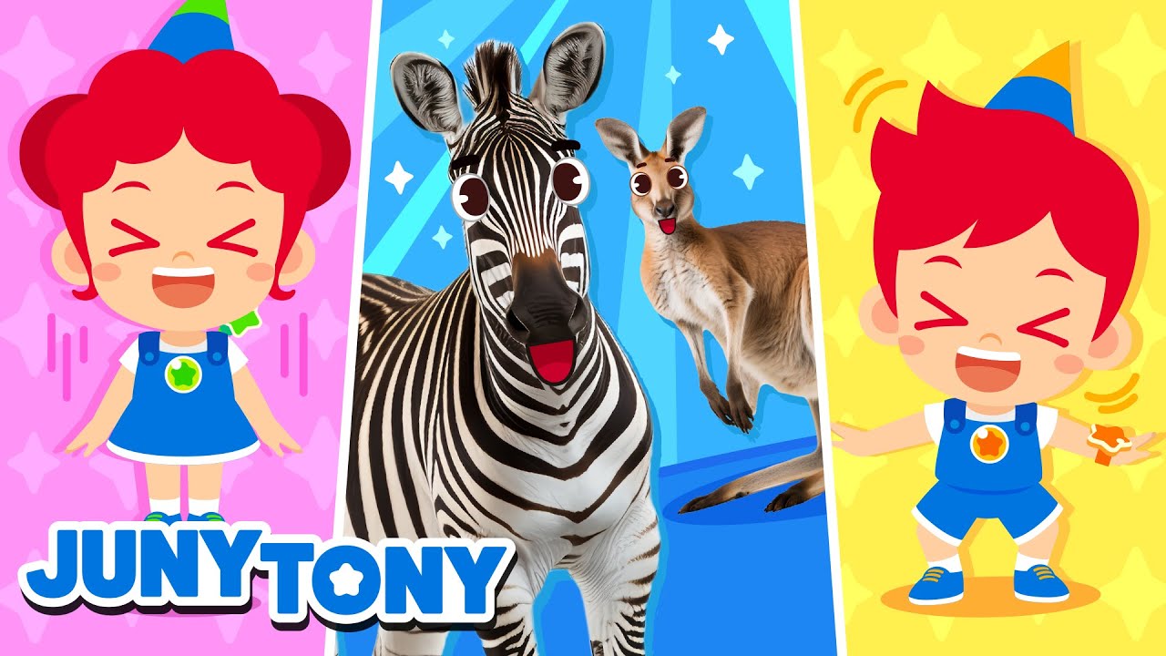 Everybody, Hippo-lo-co! | Dancing with the Animals | Dance Along | Kids Songs | JunyTony