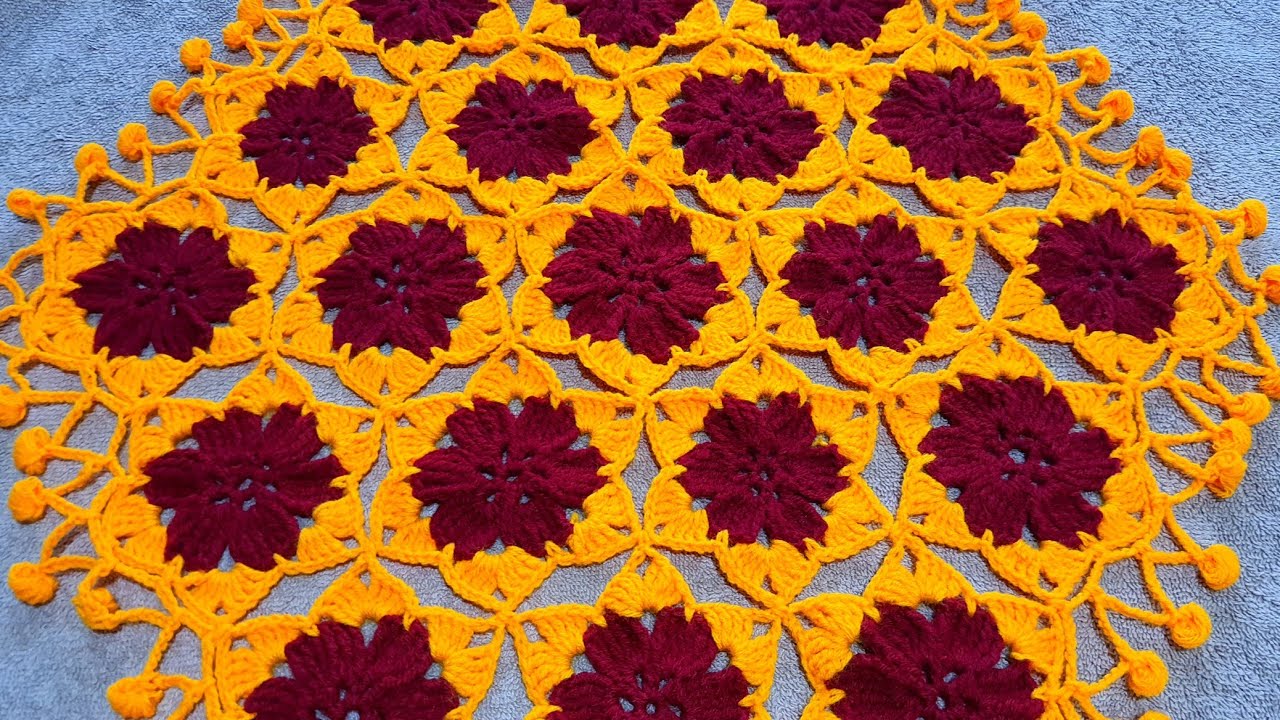⚘️🌼 Easy Crochet Thalposh,Woolen tikki Thalposh,Woolen rumal