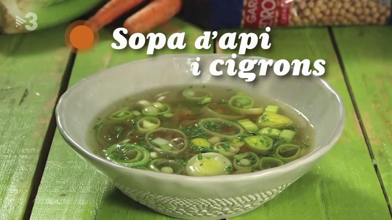 Sopa d'api i cigrons
