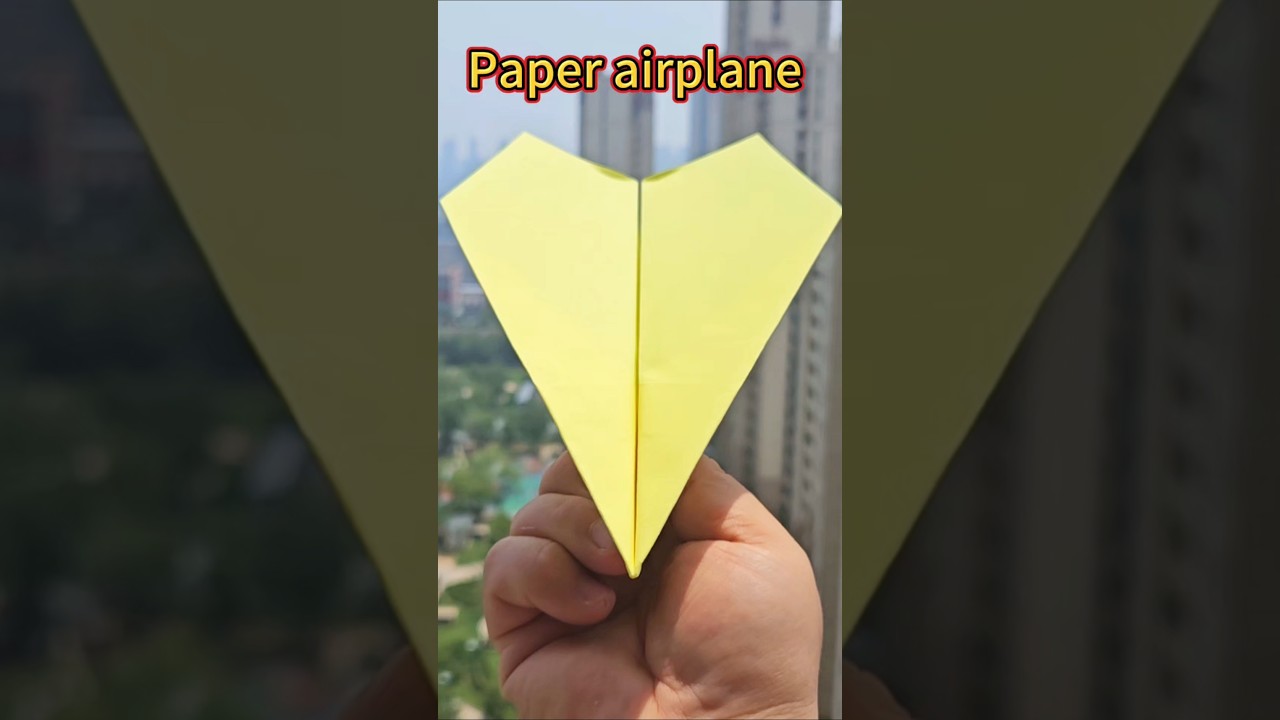Throw a paper airplane that flies really far and high #paperplane #paper #origamipaperplanes